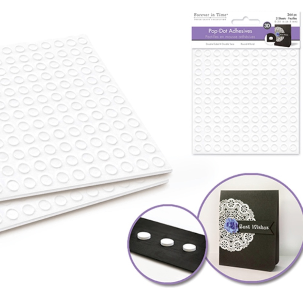 104 pcs PD104 Round Dual-Adhesive Foam Mount 1/2"
